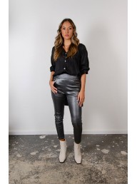 AALIA - Cierra Wax Pant - Pewter