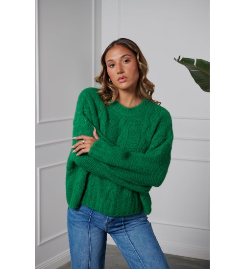 AALIA - Carina Cable Knit - Green