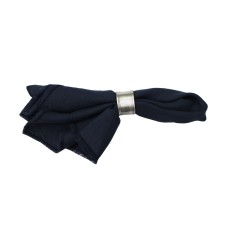 Set 4 Navy Frayed Edge Linen Napkin