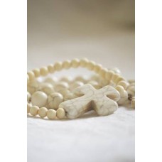 MAISON CARREE - Gypsum Stone Bracelet with Large Cross