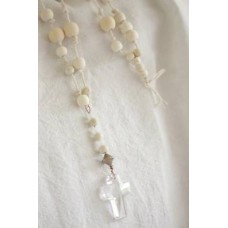 MAISON CARREE - Necklace - Bead/Swarovski Crystal Cross