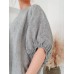 BYPIAS - Tine Linen Shirt - Grey Melange