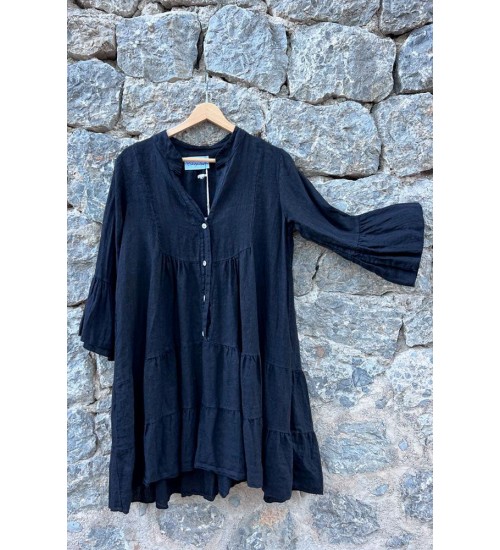 BYPIAS - Ashley Linen Dress - Black