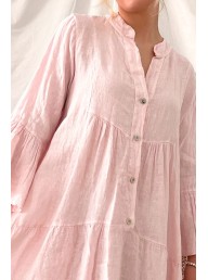 BYPIAS - Ashley Linen Dress - Blush