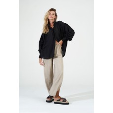 ESTILO EMPORIO - Cotton Silk Downtown Shirt - Pictured in Black