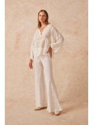 ESTILO EMPORIO - Novo Flare Pant - Brasile Panna