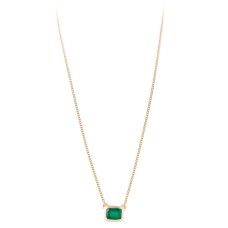 FAIRLEY - Green Agate Deco Necklace