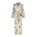 GINGERLILLY - Elle Garden Print Satin PJ Set