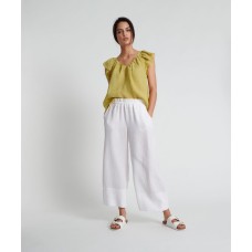 IN THE SAC - Ayra Wide Leg Linen Pant - White