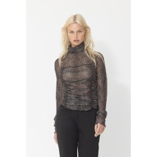 JOEY THE LABEL  - Baby Leopard Sheer Ruched Top