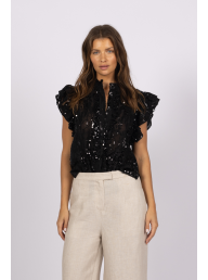 JOEY THE LABEL - Sequin Me Blouse - Black