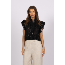 JOEY THE LABEL - Sequin Me Blouse - Black