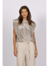 JOEY THE LABEL - Venus Sequin Top - Silver