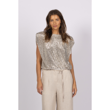 JOEY THE LABEL - Venus Sequin Top - Silver