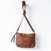 JUJU & CO - Woven Pouch Bag Cognac