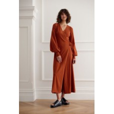 KINNEY - Marlow Wrap Dress - Terracotta