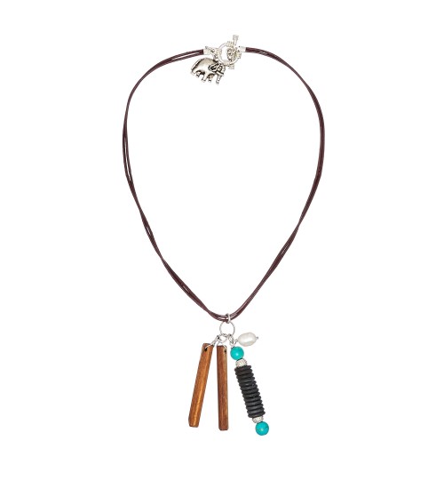 MULBERRY MONGOOSE - Wood Snare Necklace