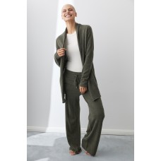 MIA FRATINO - Essential Soft Roll Cardigan - Military