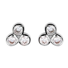 SYBELLA - Jade Silver Stud Earrings