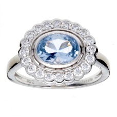 SYBELLA - Elizabeth Oval Blue Cubic Zirconia Ring