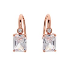 SYBELLA - Camilla Baguette Rose Gold Hook Earrings